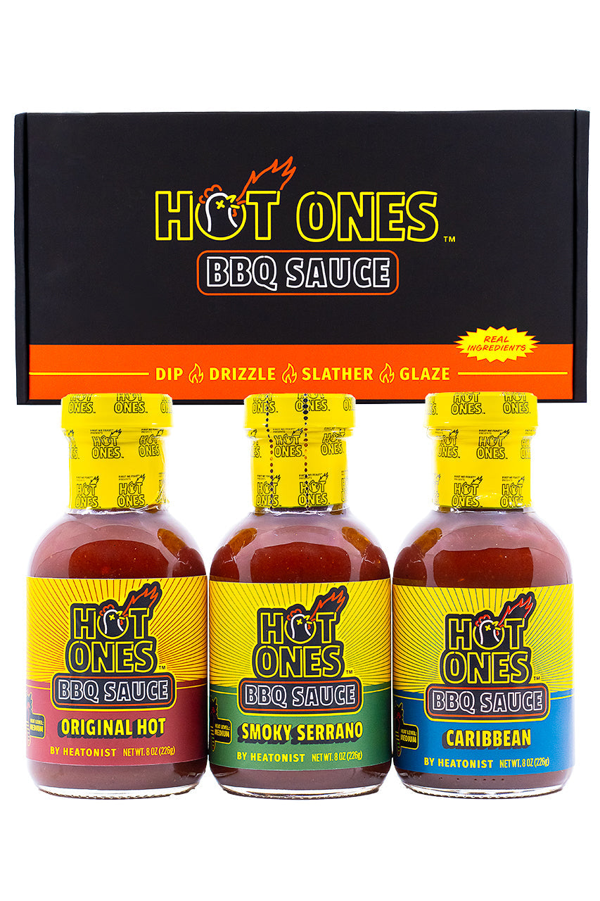 Hot Ones BBQ Trio Pack (Original / Smoked Serrano / Caribbean) F3