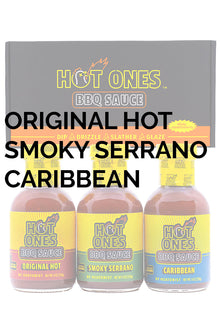 Hot Ones BBQ Trio Pack (Original / Smoked Serrano / Caribbean) F3